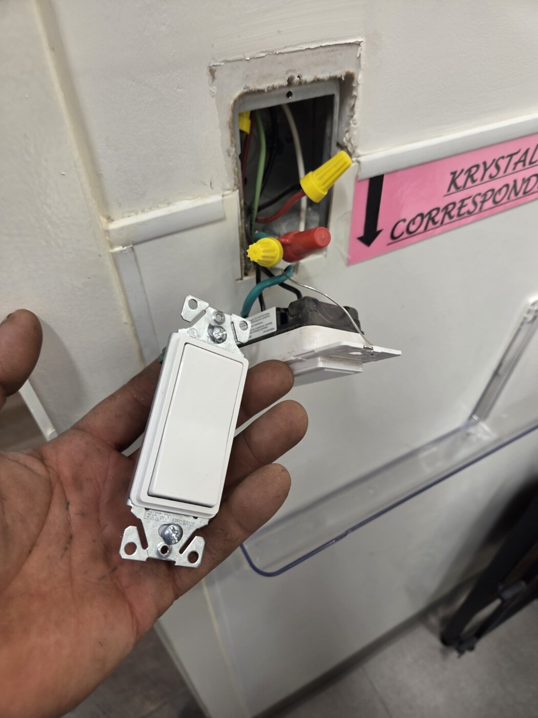 Switch replacement in progress