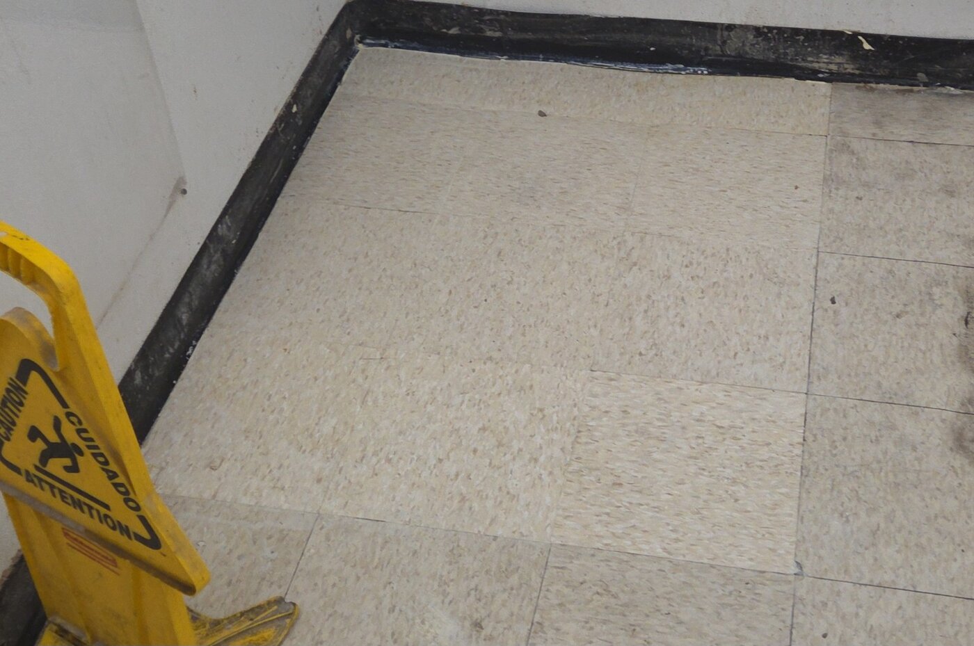 Restroom flooring detail